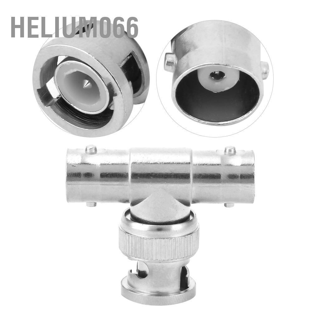 Hàng giao ngay 2pc 1-2 Bộ chuyển đổi BNC hình chữ T Bộ chia kết nối nam sang nữ kép