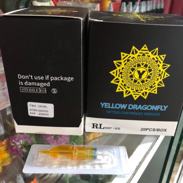 Kim xăm máy pen 1RL đi khung hộp 20 kim
