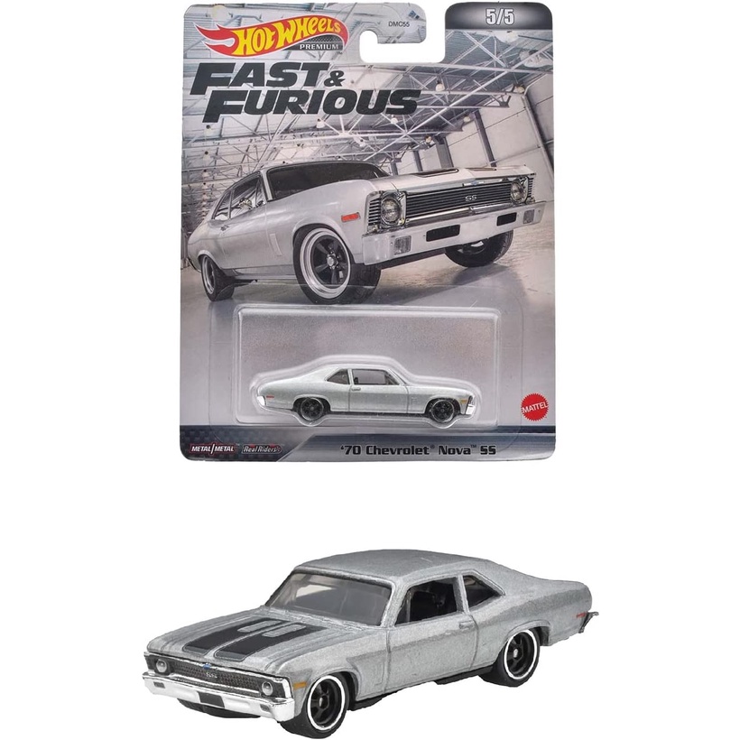 (Premium bánh cao su) Xe mô hình Hot Wheels 1/64 Retro Entertainment Fast '70 Chevrolet Nova SS