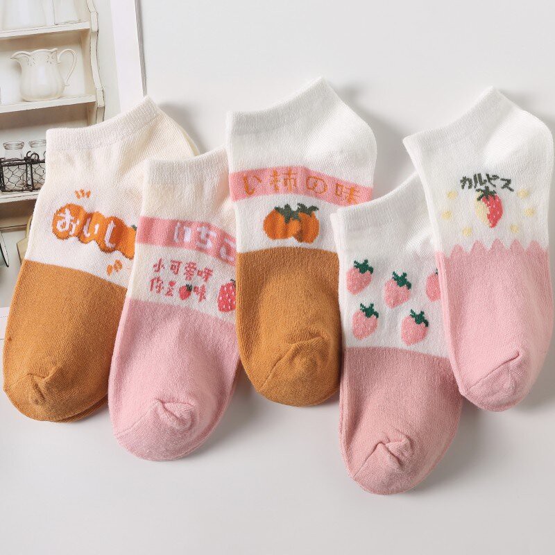 [COMBO 5 ĐÔI] Vớ Nữ cổ ngắn Cotton, Tất nữ sử dụng cả tuần