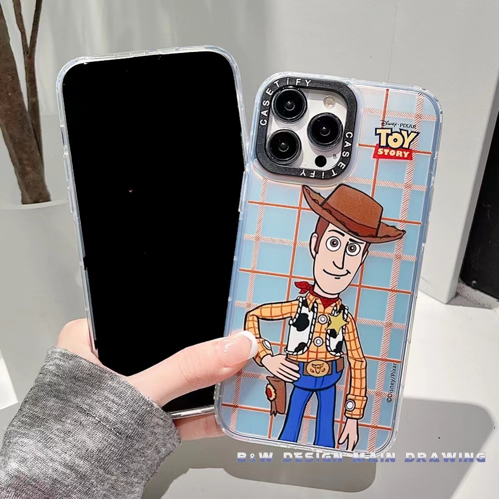 Ốp Điện Thoại Acrylic Dày Chống Sốc Hình Hoạt Hình Dễ Thương Cho iPhone 14 13 12 11 Pro MAX IX XS MAX XR