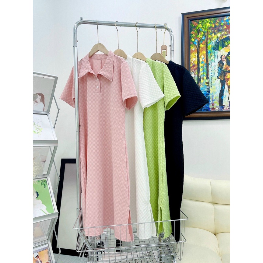 Váy bầu sơ mi thời trang thiết kế vải voan lụa hoa freesize từ 45 đến 70kg-đầm bầu dáng dài mặc bầu và thời trang