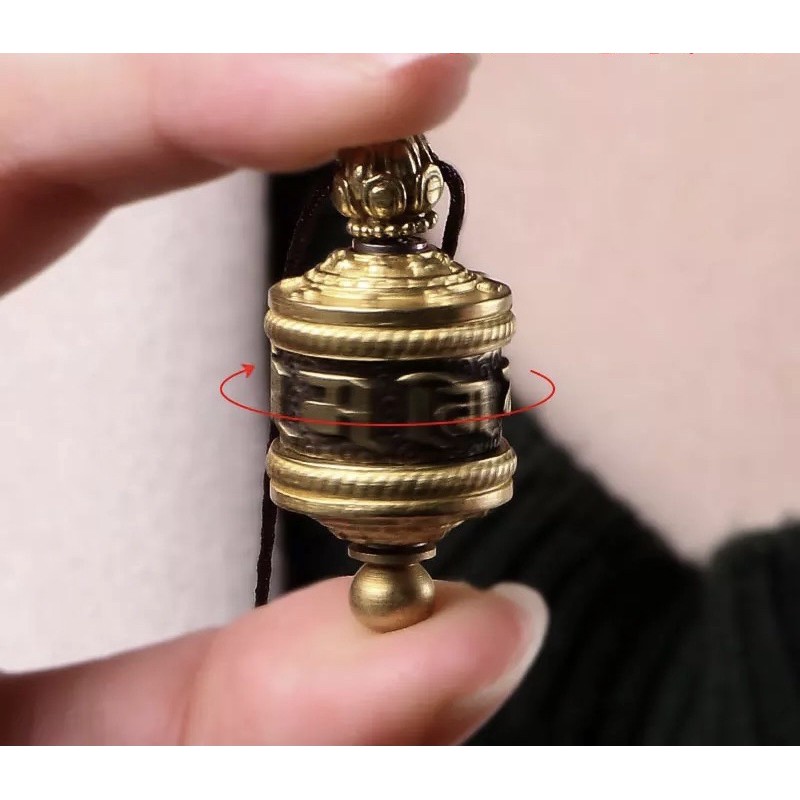 Mặt dây chuyền kinh luân om mani padme hum tây tạng