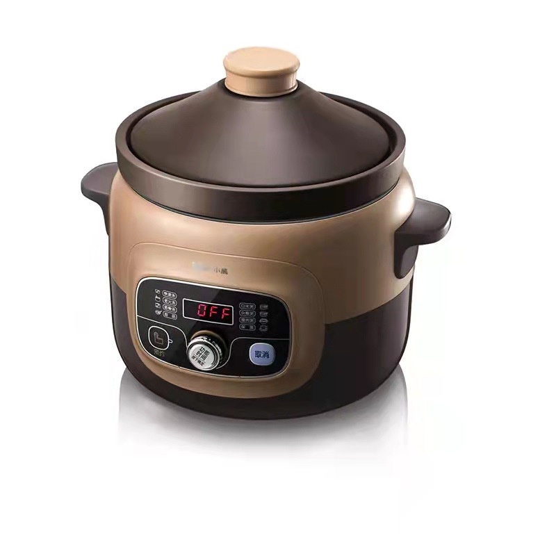 Bear / Little Bear DDG-D40N6 Nồi Hầm Điện Màu Tím Đất Sét Nấu Chậm Cháo Gia Đình Tự Động Công Suất Lớn Cháo Và Súp