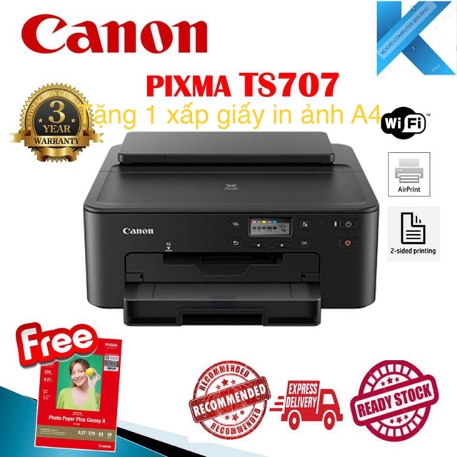 Máy in ảnh tài liệu 2 mặt tự động kết nối Wifi TS707 cao cấp