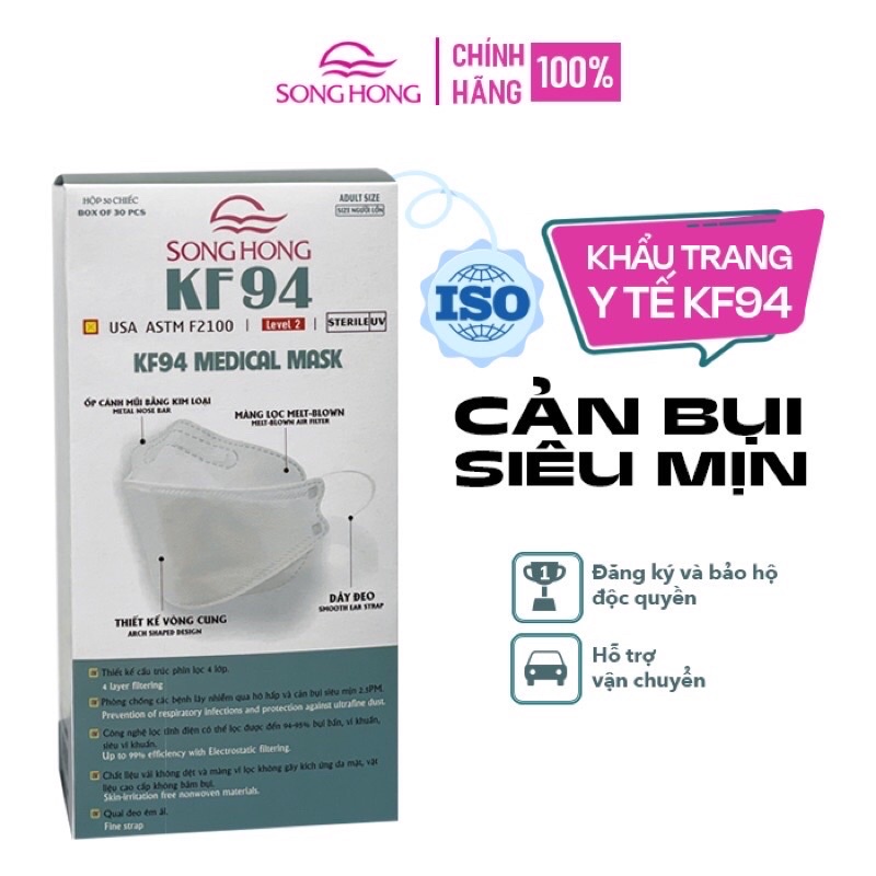 Khẩu trang KF94 Sông Hồng (Hộp 30c)