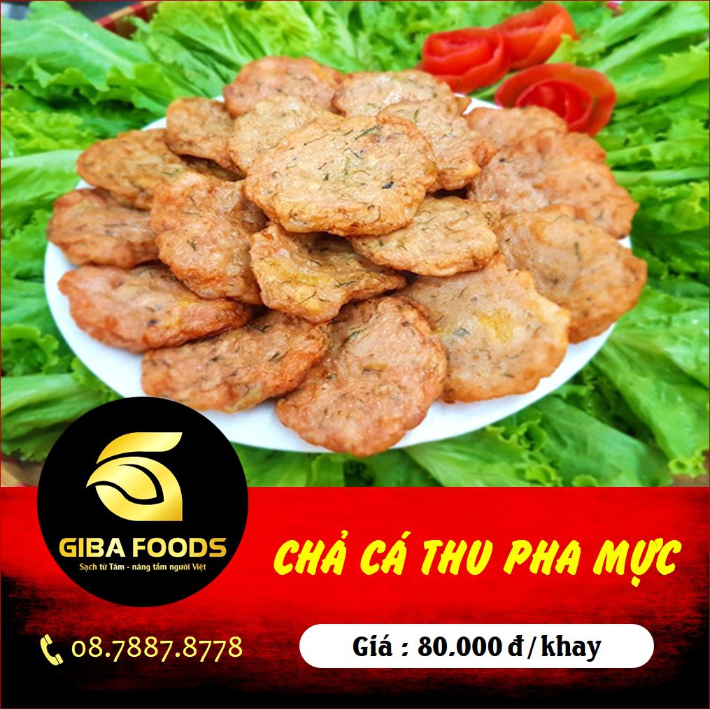 GIBAFOODS - SỈ/LẺ - CHẢ CÁ THU PHA MỰC/ Khay 350gr | BigBuy360 - bigbuy360.vn