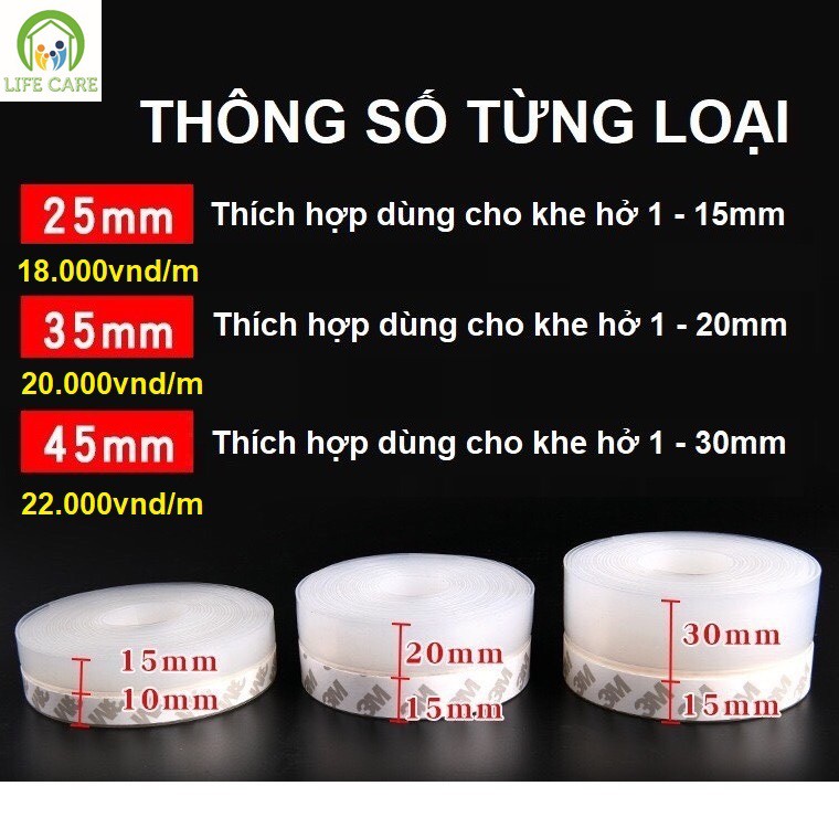 Ron dán chân cửa đa năng chống bụi chống côn trùng tiện dụng cho gia đình (BÁN THEO MÉT)