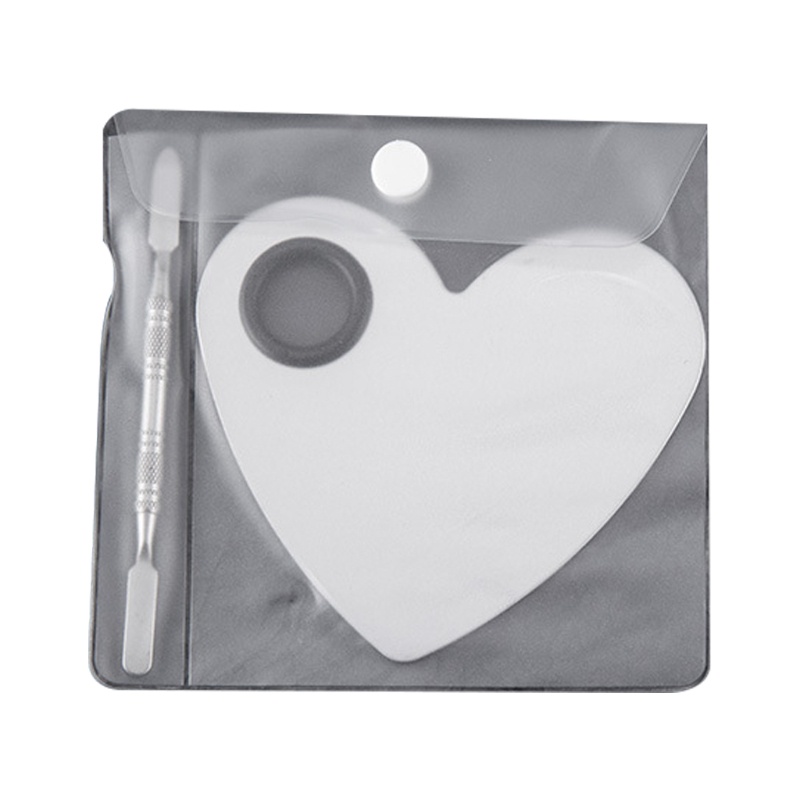 Đĩa Trộn Màu Nước Trang Điểm Móng Nghệ Thuật Chuyên Nghiệp Kèm Thanh Inox