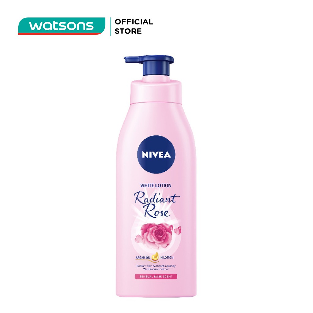 Sữa Dưỡng Thể Nivea Lotion Radiant Rose &amp; Argan Oil Dưỡng Trắng Từ Dầu Argan 350ml