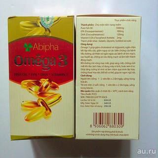 [CHÍNH HÃNG] TPCN OMEGA 3 Abipha (lọ 100 viên)