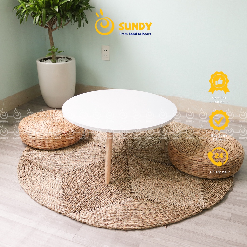 Thảm cói trải sàn, thảm trang trí nhà của SUNDY HC013 đơn giản, tinh tế, thân thiện môi trường
