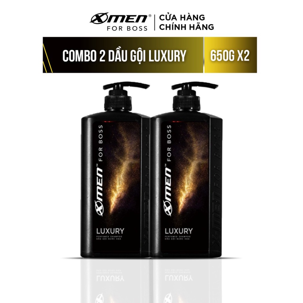 Combo 2 Dầu Gội Xmen for boss Hương Sang Trọng Luxury 650g/chai
