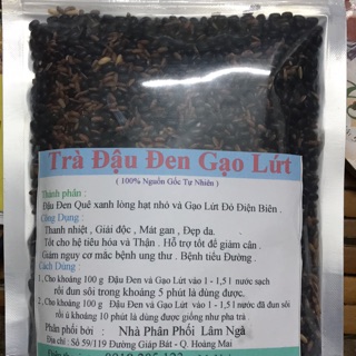 Trà Đậu Đen  Gạo Lứt ( đỗ đen xanh lòng và lứt đỏ ) thanh nhiệt ,giải độc