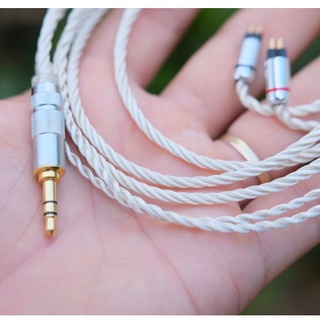 Cáp đồng 7N occ litz 23awg mạ bạc. Giắc cắm Oyaide Nhật.