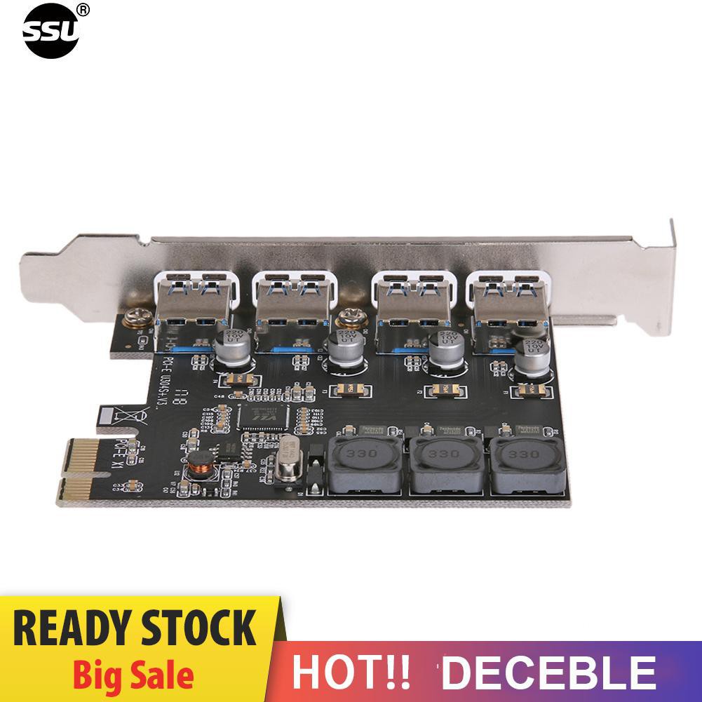 Bộ Chuyển Đổi Thẻ Pcie Mở Rộng Ssu U3V04S + 4 Cổng Usb 3.0