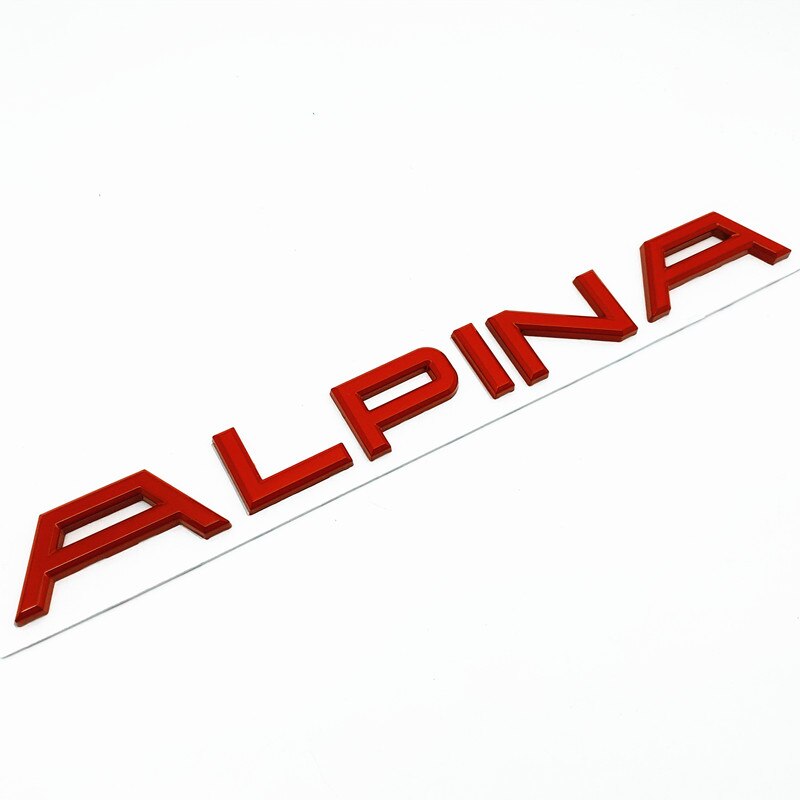 Miếng Dán Kim Loại Hình Chữ Cái Tiếng Anh Alpina 3D Trang Trí Xe Hơi
