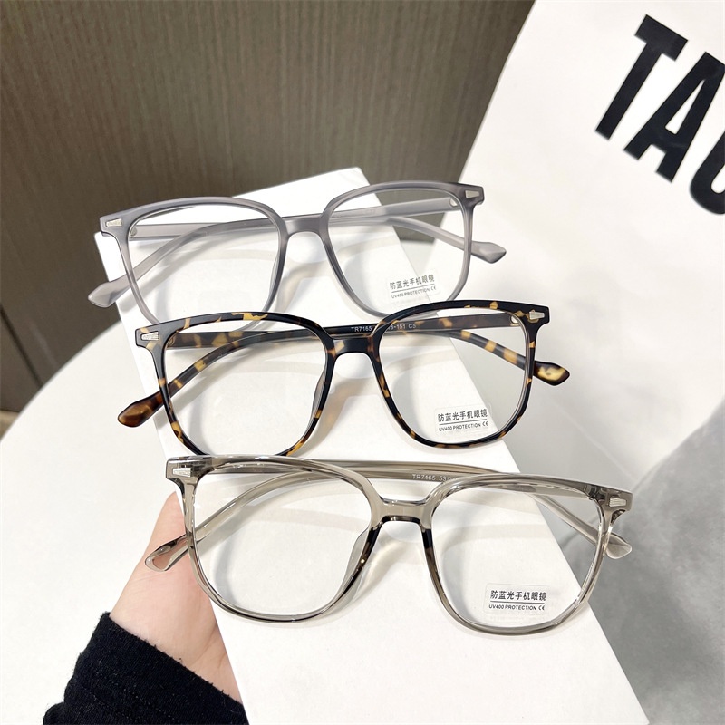 Mắt Kính TR90 Gọng Vuông Chống Ánh Sáng Xanh Thời Trang Hàn Quốc