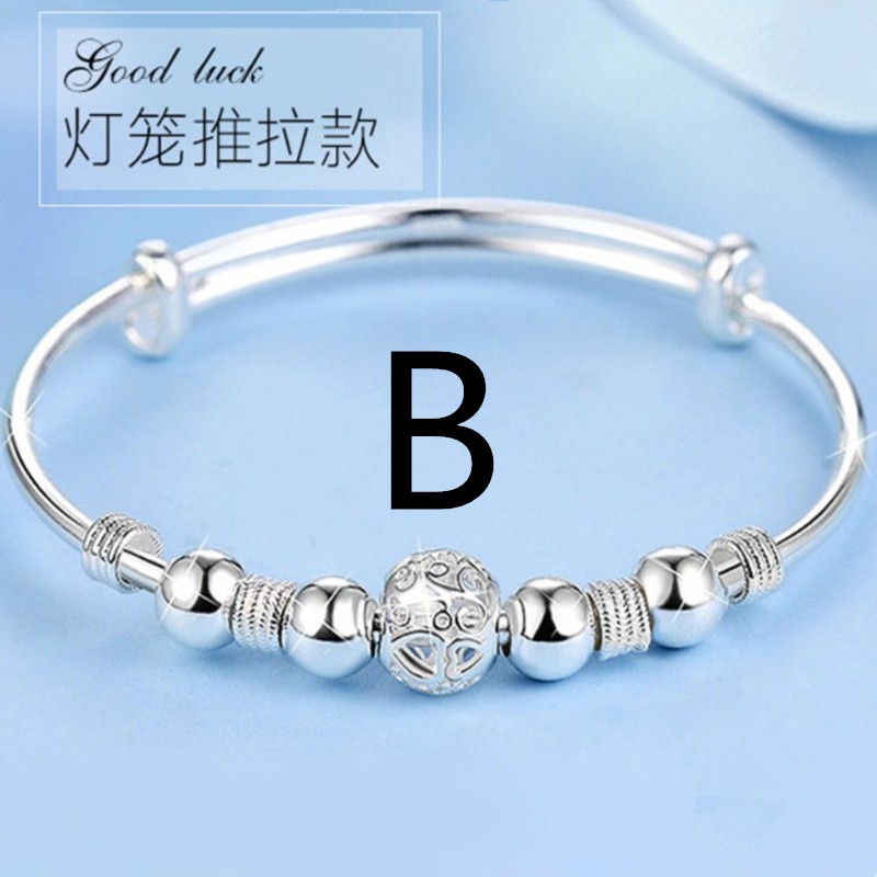 Vòng tay hạt bạc tinh xảo phong cách Hàn Quốc cho nữ