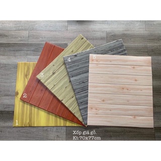 Xốp dán tường  giả gỗ ( màu sắc như màu gỗ tự nhiên )