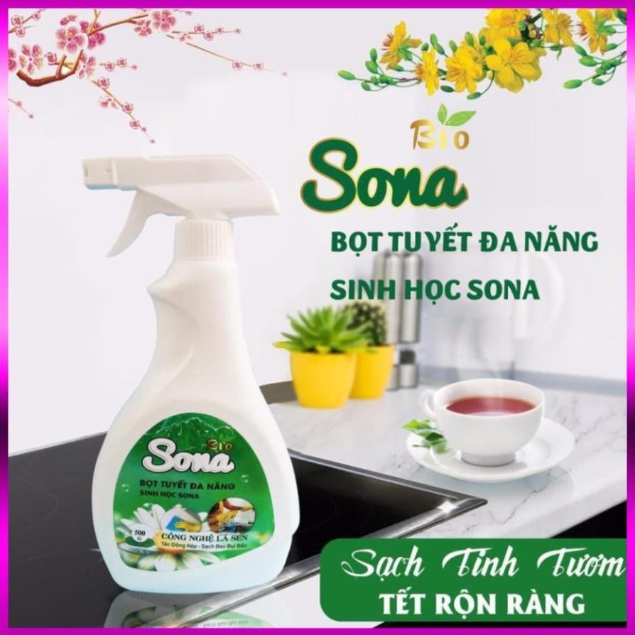 Xịt Đa Năng, Tẩy Rửa Vết Bẩn Nhà Bếp, Lau Kính Sạch Bong, Vệ Sinh Bề Mặt SoNa 500ml