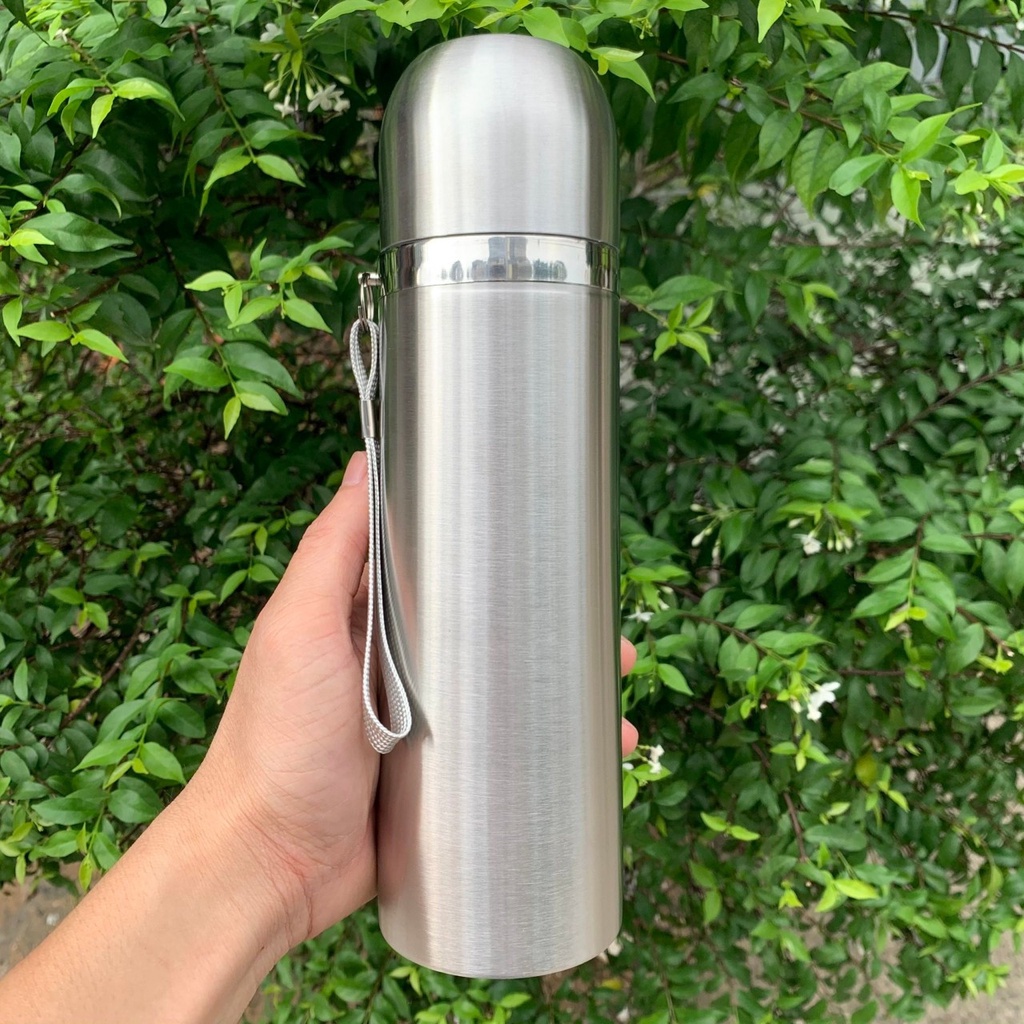 Bình nước giữ nhiệt, bình đựng nước inox 304 2 lớp 550ml