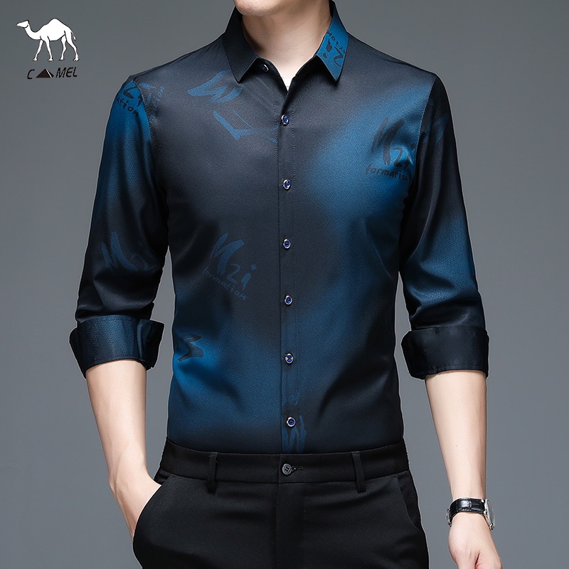 Áo Sơ Mi Dài Tay In Họa Tiết Thiết Kế Mới Cao Cấp Thời Trang Dành Cho Nam