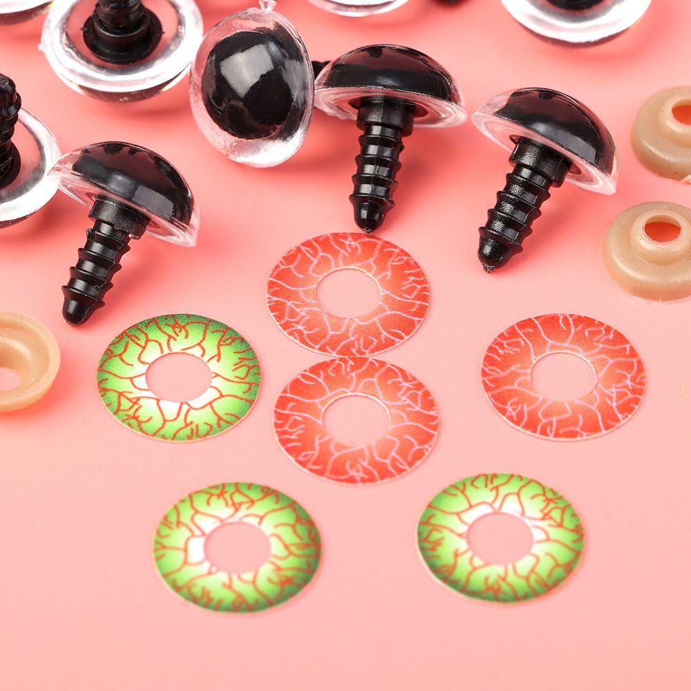 Set 10 / 5 Cặp Mắt Nhựa 12 / 14 / 16mm Kèm Vòng Đệm Cho Búp Bê
