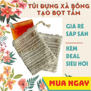 [CAO CẤP] BÔNG TẮM KIÊM TÚI ĐỰNG XÀ BÔNG TẠO BỌT TIỆN LỢI - QUÊ MỘT CỤC