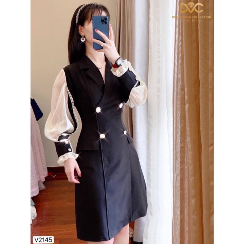 VIP Váy dáng vest 2145 - phù hợp mặc công sở đi dự tiệc, đám cưới, đi cafe chủ nhật Dịu dàng nữ tính Heerim house