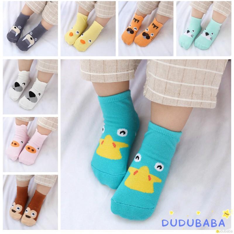 Vớ giữ ấm họa tiết hoạt hình bằng vải cotton dành cho bé trai và bé gái 0-4 tuổi