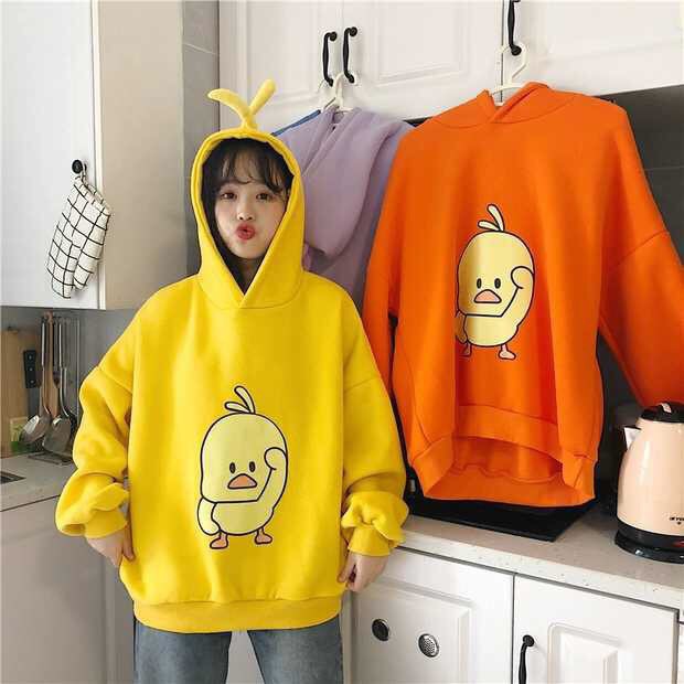 ÁO HOODIE VỊT CON SIÊU ĐÁNG YÊU CHẤT VẢI THUN NỈ CAO CẤP MỀM MỊN DÀY DẶN THOÁNG MÁT- CD682