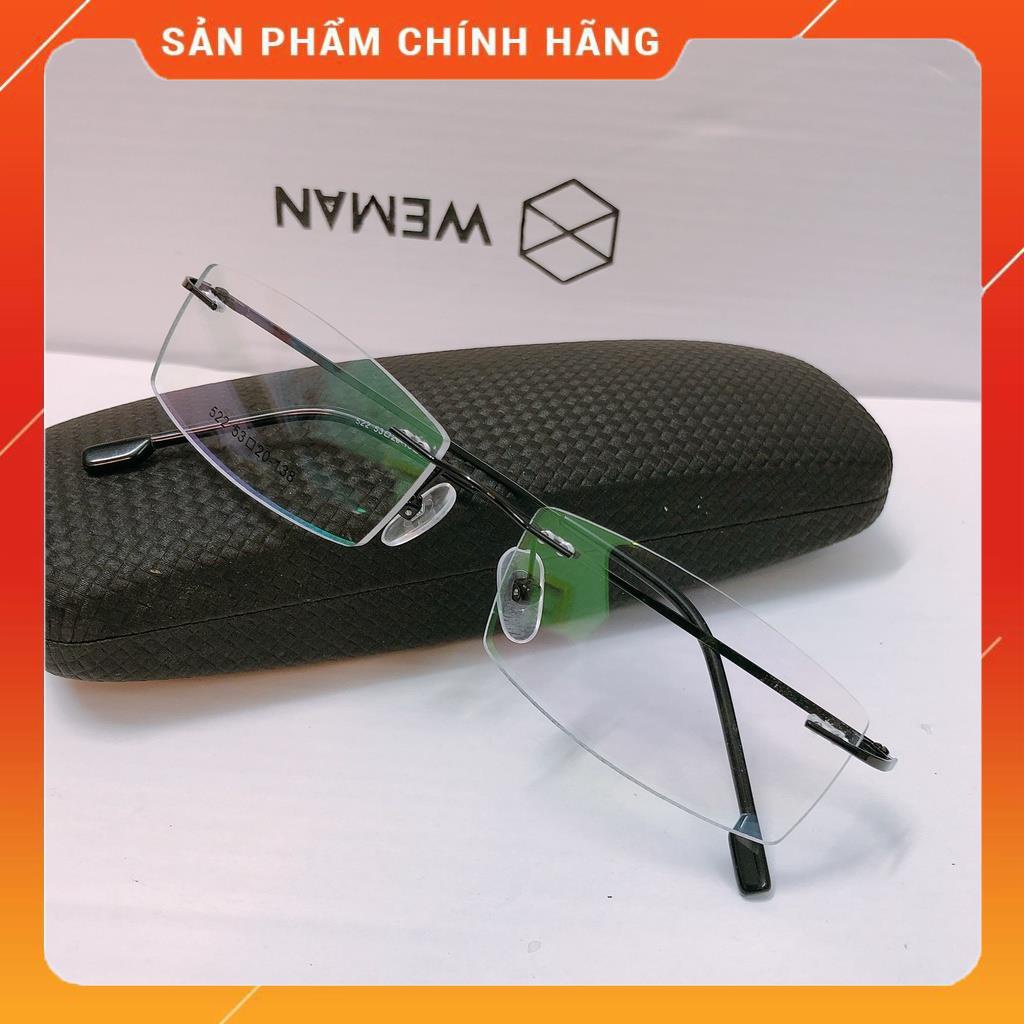 Gọng kính titanium JAPAN cao cấp siêu dẻo gọng khoan thời trang không vành cực đẳng cấp KMTNKT50DEN