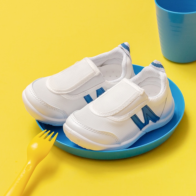 Cheerful Mario Sandal Tập khóa dán Đi Cho Bé Chống Trơn Thoáng Khí Đế Mềm