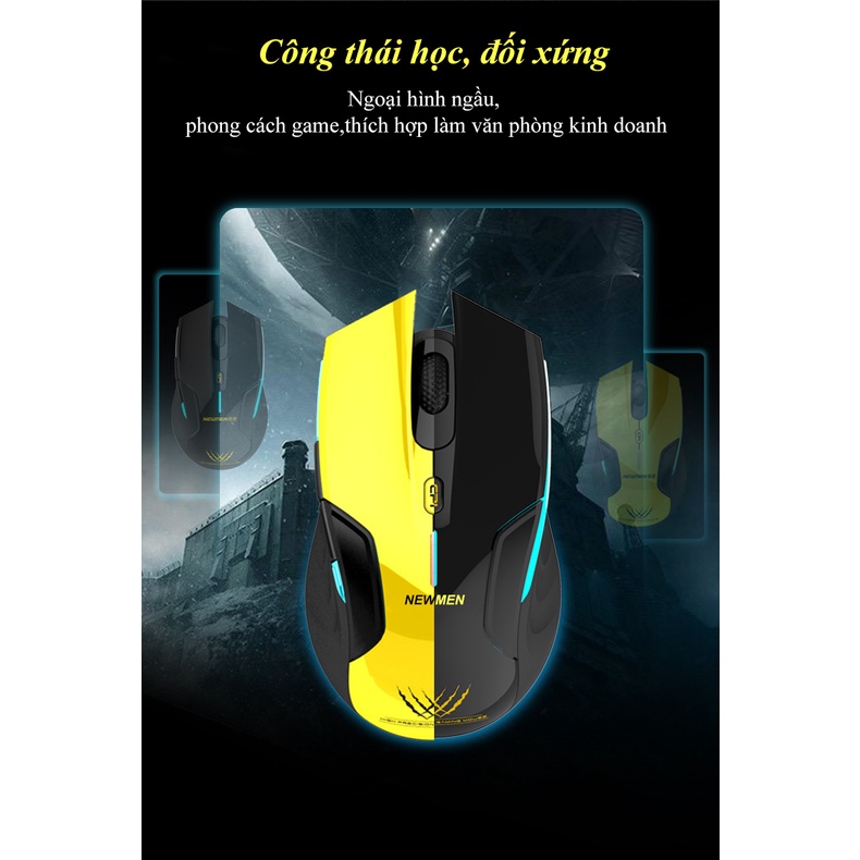 Chuột Không Dây Gaming Newmen E500 - Hàng Chính Hãng