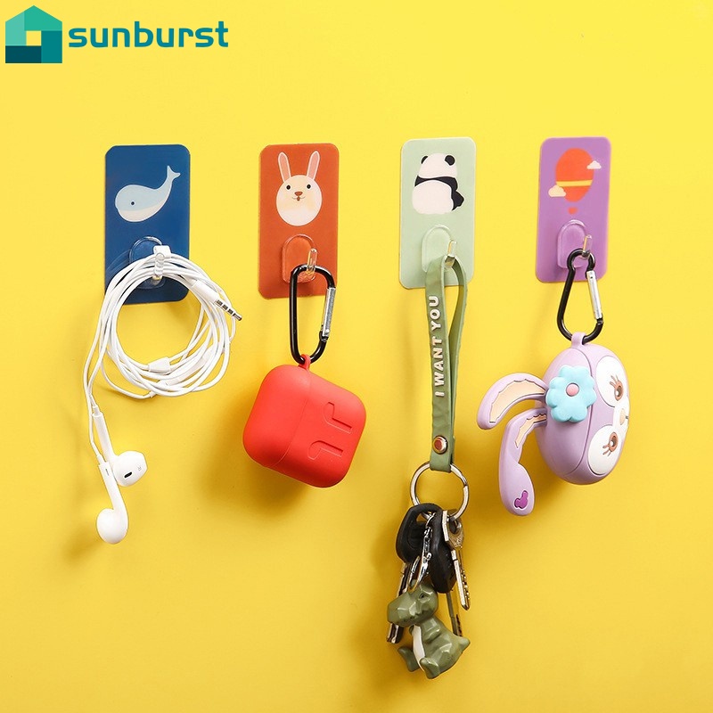 Móc treo đồ gắn tường chống nước hình thú hoạt hình thiết kế dễ thương