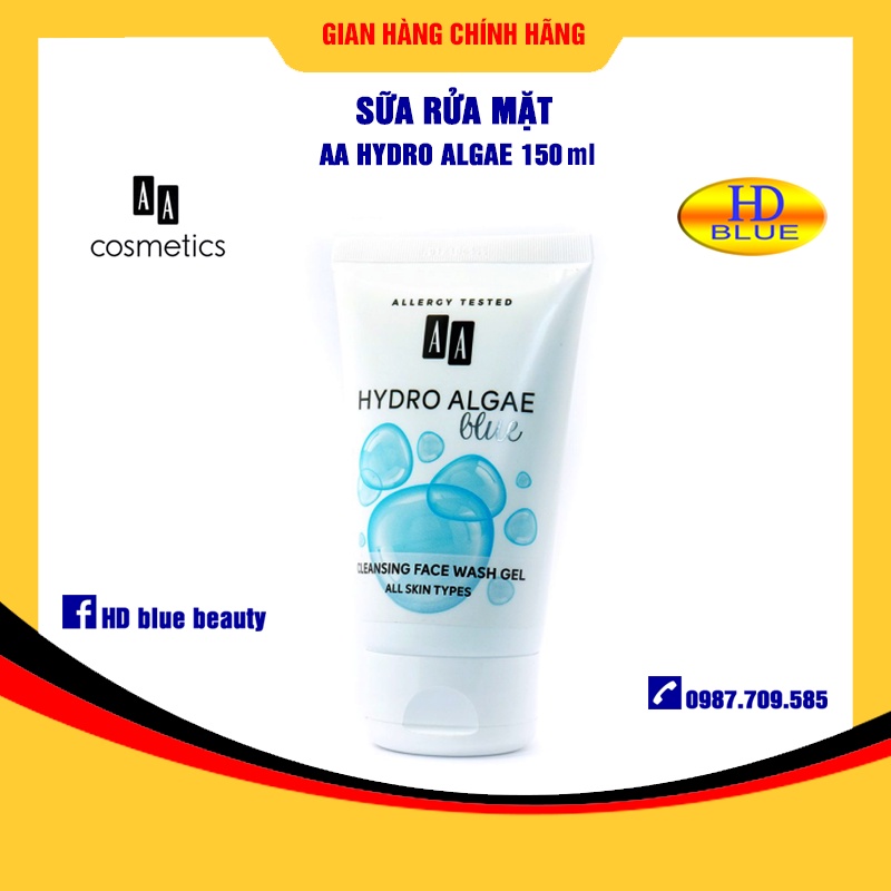 Sữa rửa mặt dưỡng ẩm Cosmetics Hydro Algae AA cómetics