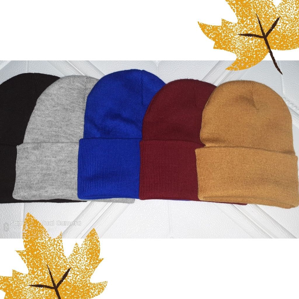 Mũ Len Nam Nư Beanie Unisex Màu Trơn Phong Cách Hip Hop Hàn Quốc