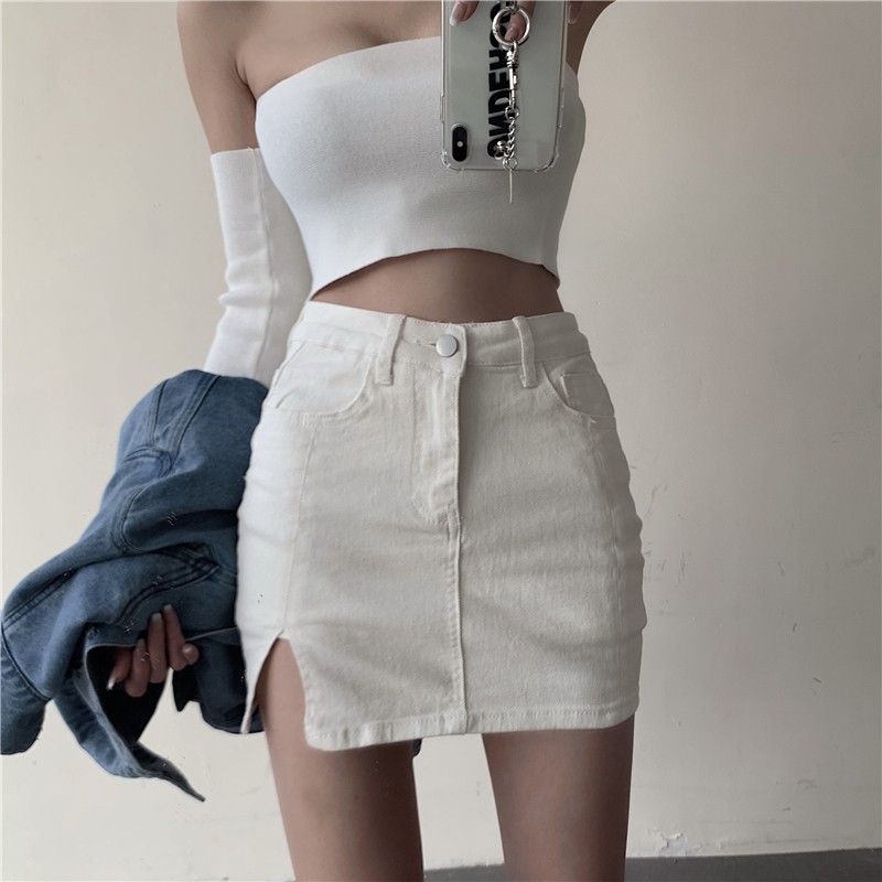 chân váy jean Xẻ Tà Thời Trang Dành Cho Nữ | BigBuy360 - bigbuy360.vn