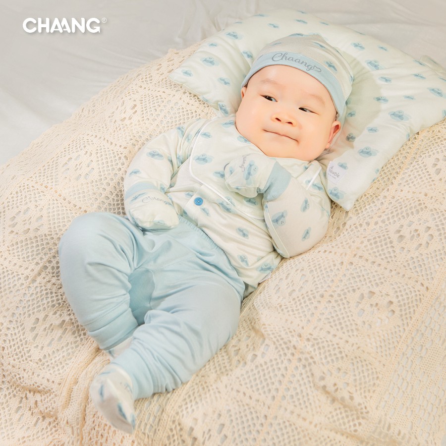 Set quần sơ sinh CHAANG summer xanh da trời