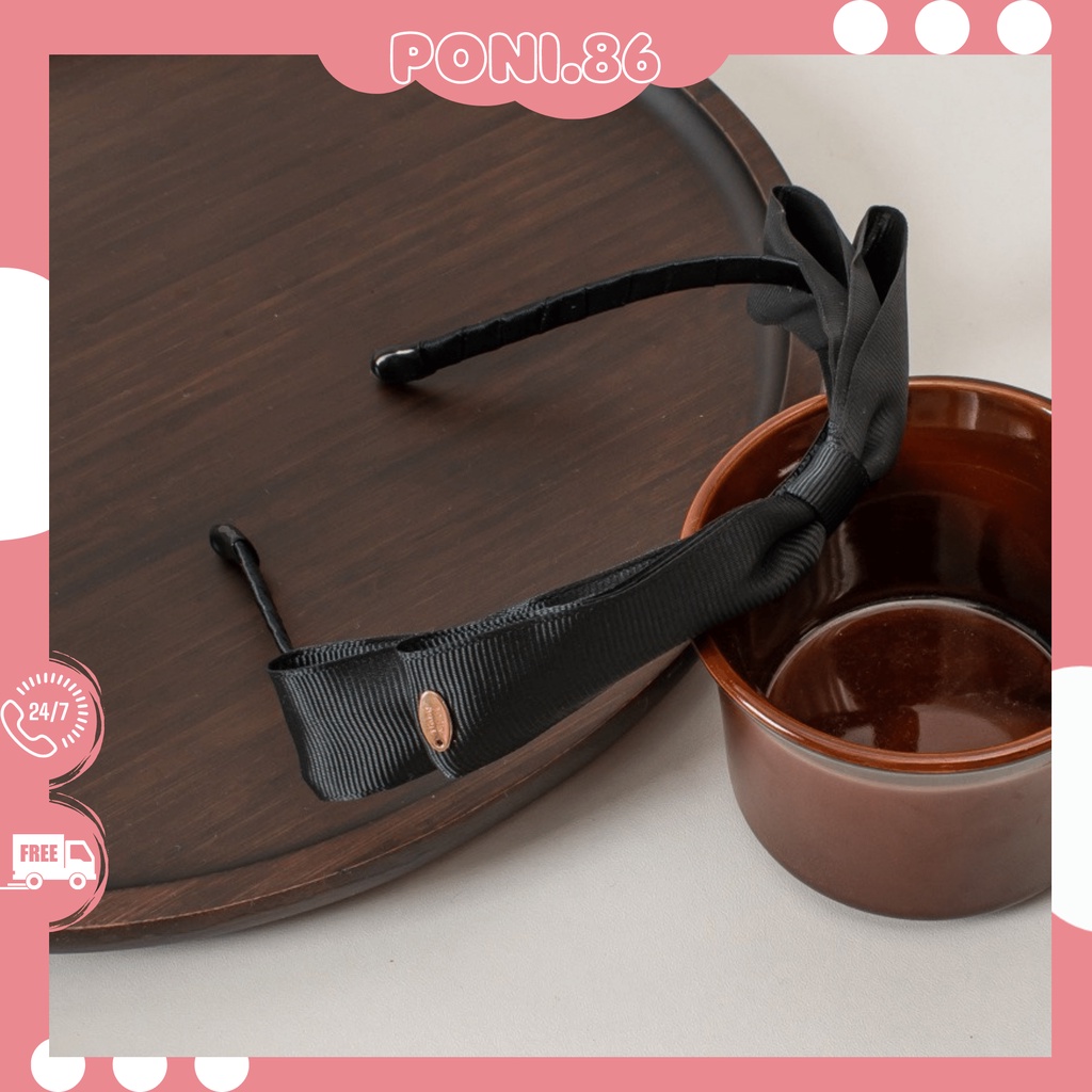 Băng đô cài tóc nơ nhỏ thanh lịch nhẹ nhành phong cách Vintage