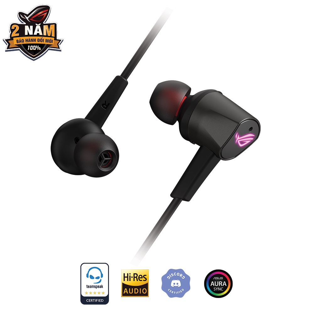 Tai Nghe EP Gaming Asus Rog Cetra II Core Đen - Hàng Chính Hãng