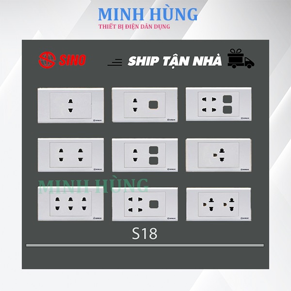 Mặt công tắc + ổ cắm Sino - Vanlock S18