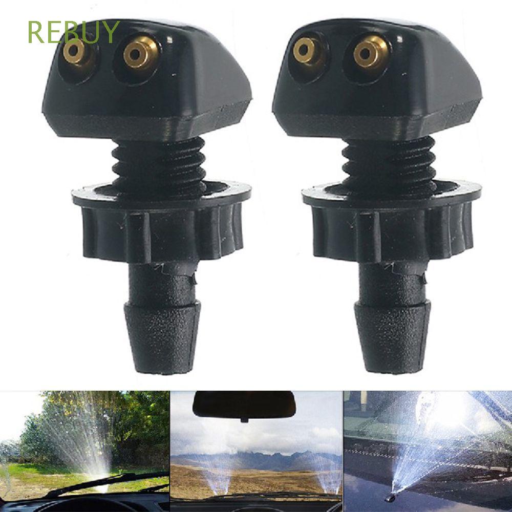 Bộ 2 Vòi Xịt Nước Rửa Kính Chắn Gió Xe Hơi Bằng Nhựa Nhiều Màu Sắc Thông Dụng