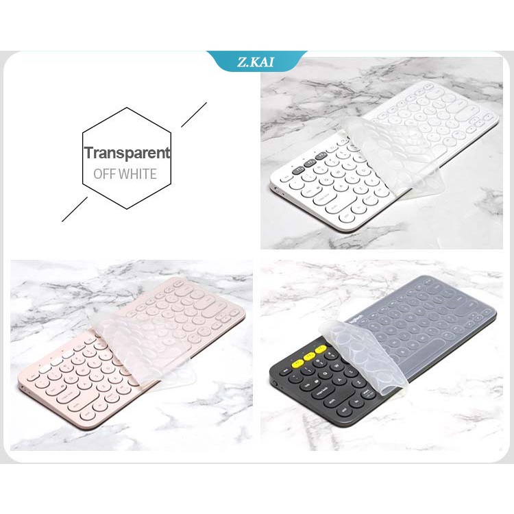 Tấm Bọc Bảo Vệ Bàn Phím Máy Tính Logitech K380 Bằng Silicon Siêu Mỏng Chống Thấm Nước