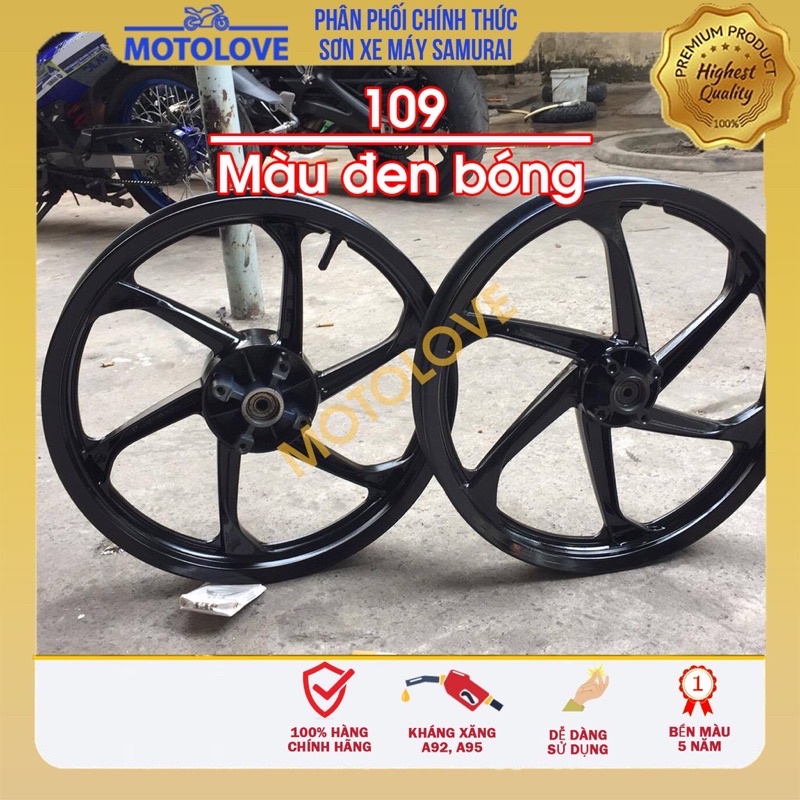 Sơn Sịt Cao Cấp Samurai Đen Bóng 109