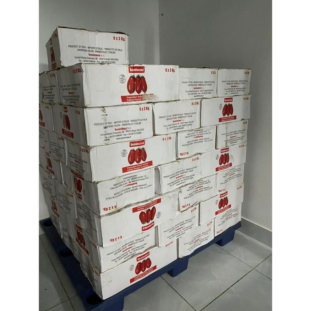 CÀ CHUA NGUYÊN TRÁI LỘT VỎ BENINCASA 2.55KG- PEELED TOMATOES