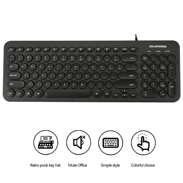 Bàn phím nhỏ gọn có dây USB Divipard D520 - PC01 | WebRaoVat - webraovat.net.vn