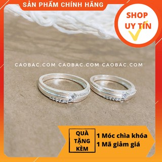 Nhẫn đôi bạc💝FREESHIP💝Giảm 5k nhập mã [NHAN DOI]💝Nhẫn đôi bạc Tiamo Couple Rings