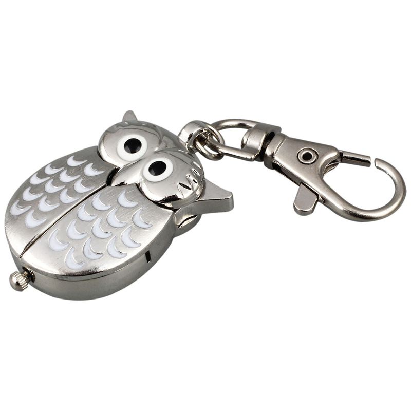 Móc Khóa Đồng Hồ Bỏ Túi Hình Con Cú Kích Thước 40X25 mm